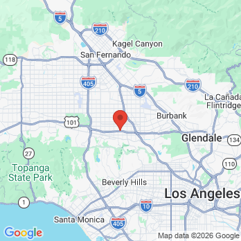 Map to Dynamic Endodontics office in Valley Village, CA