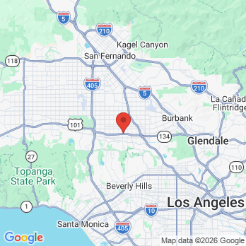 Map to Jamie Sands DDS office in Valley Village, CA