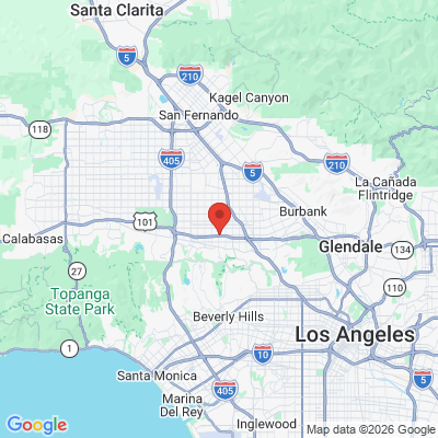 Map to Studio City Dental Group office in Valley Village, CA