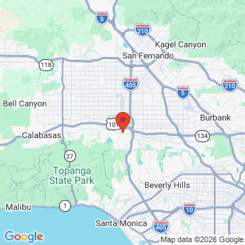 Map to Encino Gentle Dental office in Los Angeles, CA