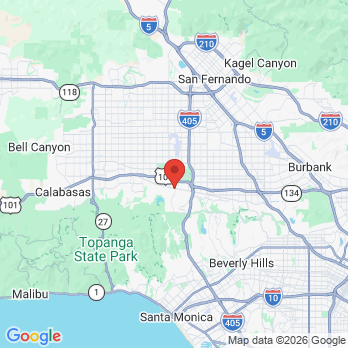 Map to Encino Boutique Dentistry office in Encino, CA