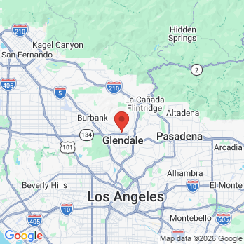 Map to Emad Ammar DDS office in Glendale, CA