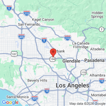Map to Edward C. Joseph DDS office in Burbank, CA