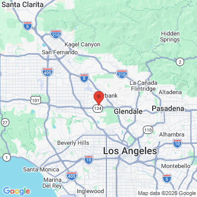 Map to Edward C. Joseph DDS office in Burbank, CA