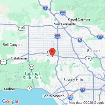 Map to Encino Smile Center office in Encino, CA