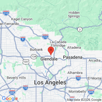 Map to Dr. Joseph Sarkissian office in Glendale, CA