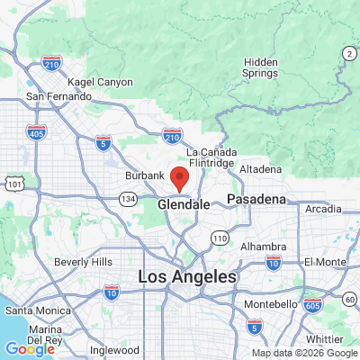 Map to Derek Patao DDS - Glendale Dentist office in Glendale, CA