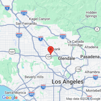 Map to Ronald M. Gerecht DDS & H. Michael Goldberg DDS, A Professional Corporation office in Burbank, CA