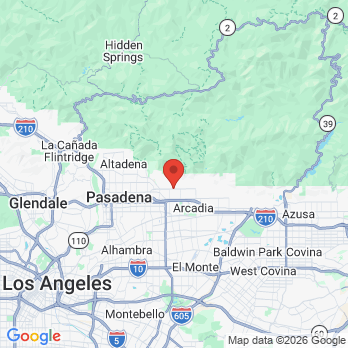Map to Sierra Madre Dentistry office in Sierra Madre, CA