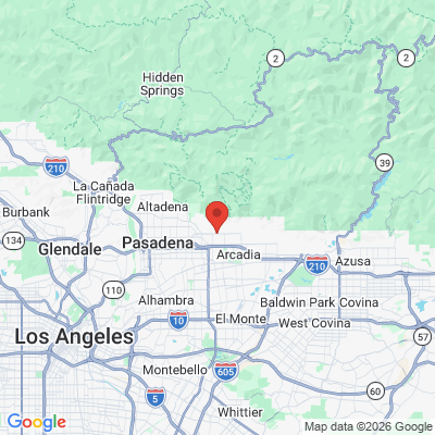 Map to Sierra Madre Dentistry office in Sierra Madre, CA