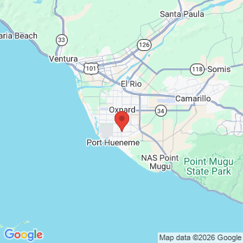 Map to Dentistry of Oxnard  office in Oxnard, CA
