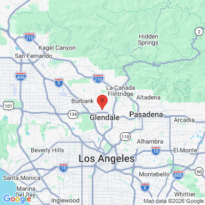 Map to Glendale office in Glendale, CA