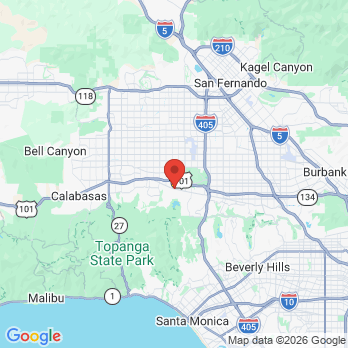 Map to Craig A. Glick D.D.S. office in Encino, CA
