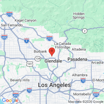 Map to Hillary Kim office in Glendale, CA