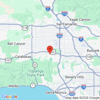 Map to Encino Dental Group office in Encino, CA