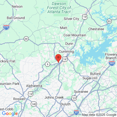 Map to  office in Cumming, GA
