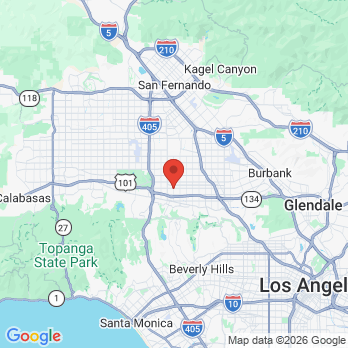 Map to Sherman Oaks Dental Arts office in Los Angeles, CA