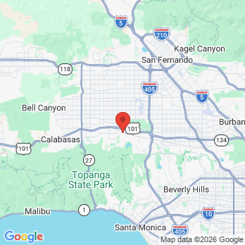 Map to Dental Line office in Encino, CA