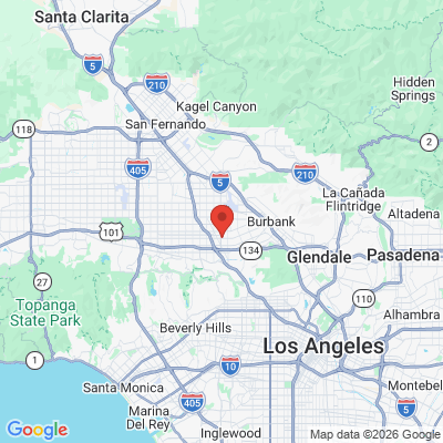 Map to  office in North Hollywood, CA