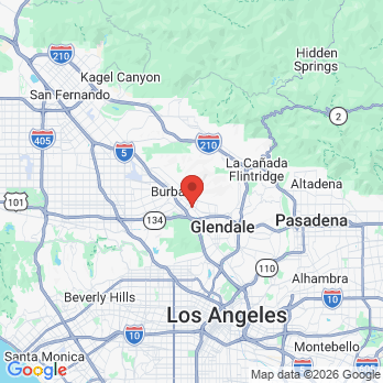 Map to Cyberdent/Dr.Dan's office in Glendale, CA