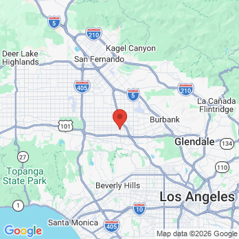 Map to Valley Village Dental office in Valley Village, CA