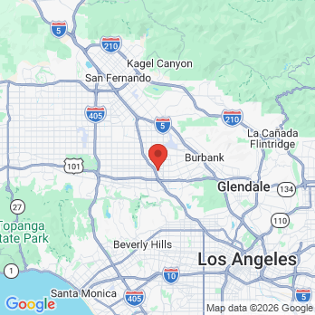 Map to A-Dental Center office in North Hollywood, CA