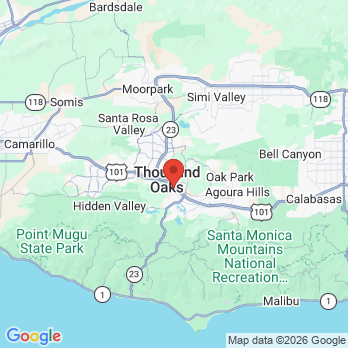 Map to Westlake Dental Care office in Westlake Village, CA