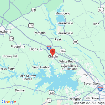 Map to  office in Chapin, SC