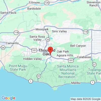 Map to  office in Thousand Oaks, CA