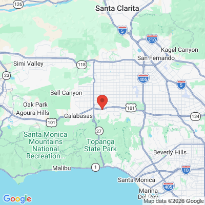 Map to Pleasant Smiles office in Woodland Hills, CA
