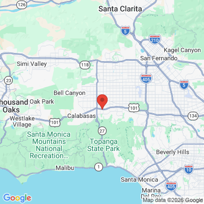Map to Dori Dental Arts office in Woodland Hills, CA