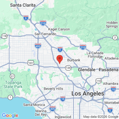 Map to noho dental group office in North Hollywood, CA