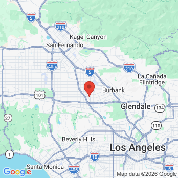 Map to noho dental group office in North Hollywood, CA