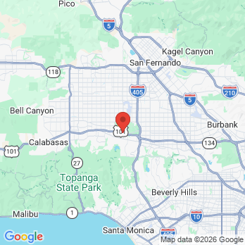 Map to West Valley Oral Surgery office in Encino, CA