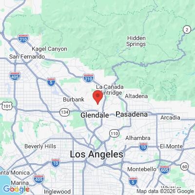 Map to  office in Glendale, CA