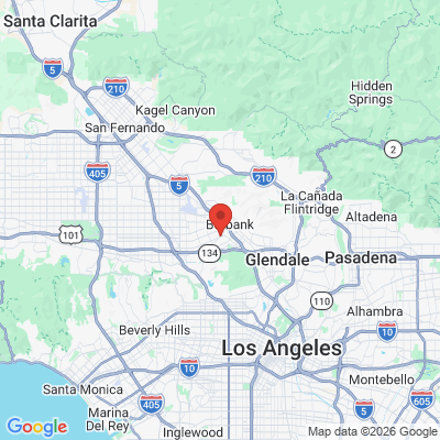 Map to Dr. Ruiz & Associates Inc office in Burbank, CA