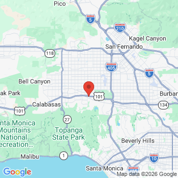 Map to Dr David E Dann office in Tarzana, CA