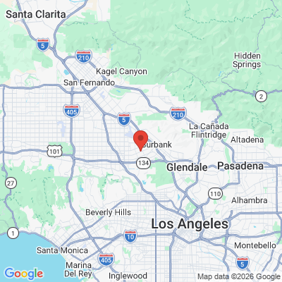 Map to Magnolia Dental Services  office in Burbank, CA