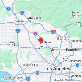 Map to Magnolia Dental Services office in Burbank, CA