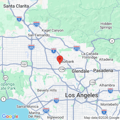 Map to  office in Burbank, CA