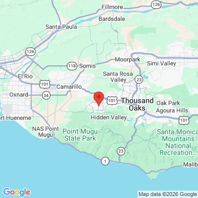 Map to Newbury Park Dental Arts office in Thousand Oaks, CA