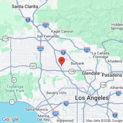 Map to  office in North Hollywood, CA