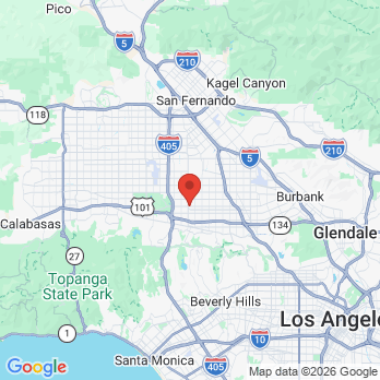 Map to Green Dental & Orthodontics office in Los Angeles, CA