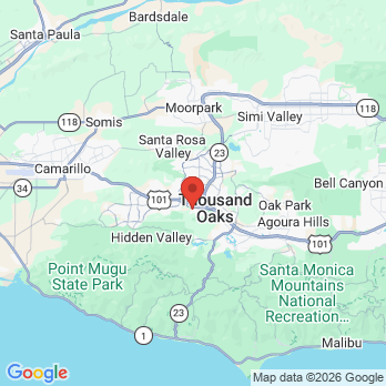 Map to Dr. Albert Chow office in Thousand Oaks, CA