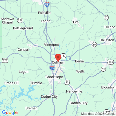 Map to  office in Cullman, AL