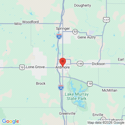 Map to  office in Ardmore, OK