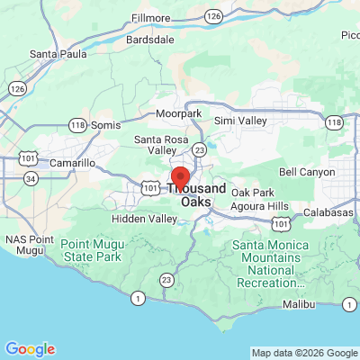 Map to Stephen M. Woodall, DDS office in Thousand Oaks, CA