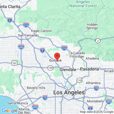 Map to  office in Burbank, CA