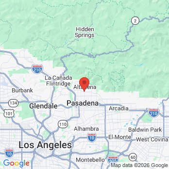 Map to Dr. David Campbell, DDS office in Altadena, CA