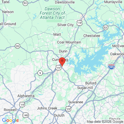 Map to  office in Cumming, GA